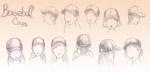 Кепка на голове референс