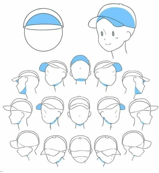 Кепка на голове референс