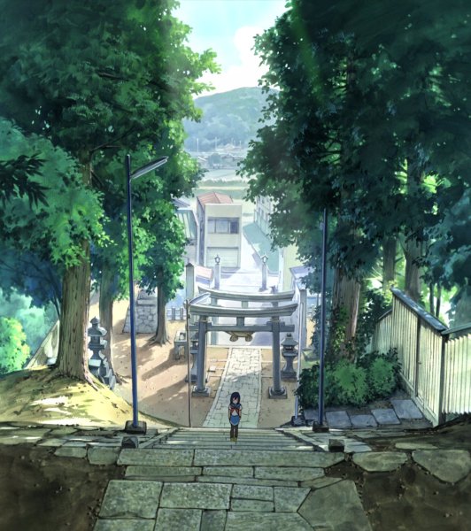 Аниме пейзаж парк