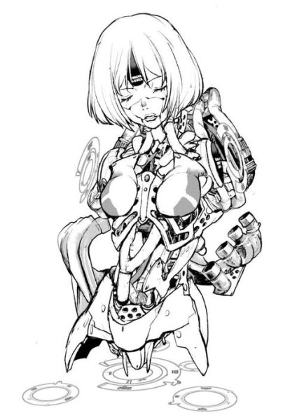 Девушка робот в полный рост