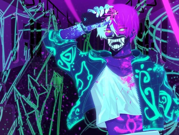 Аниме парень неон