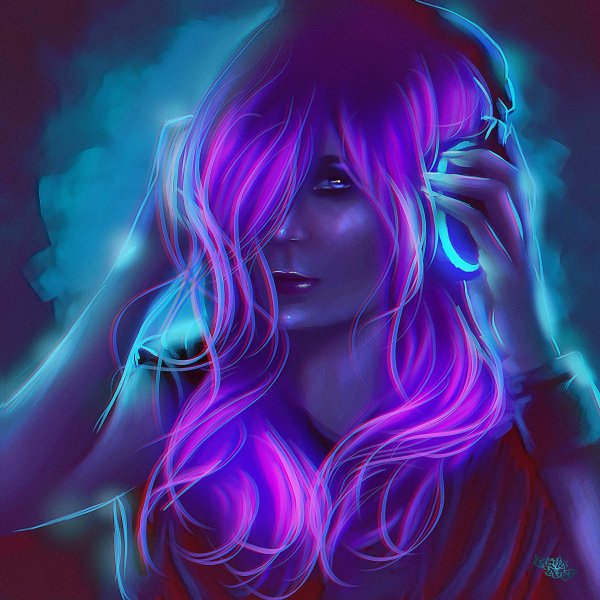 Девушка в неоне