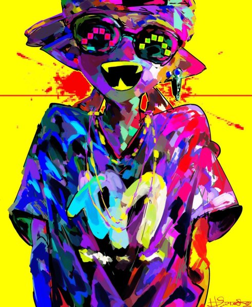 Арты в кислотных цветах