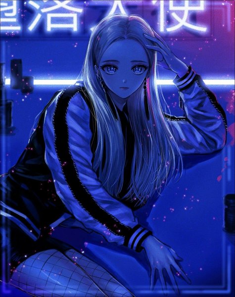 Аниме девочки Неоновые