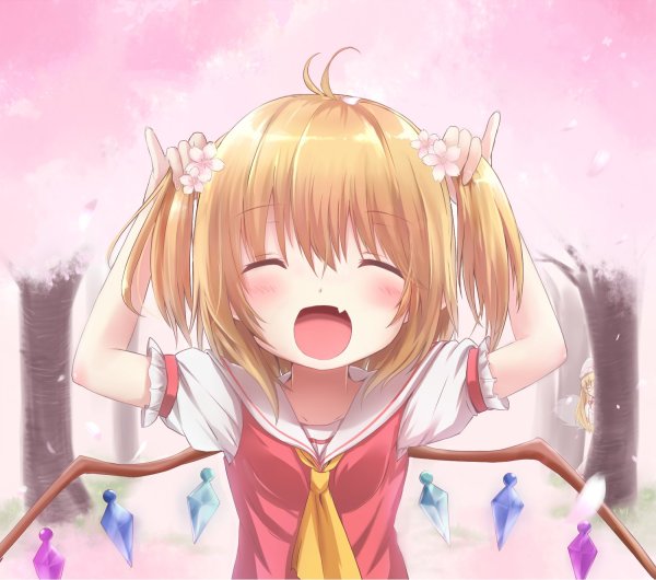 Радостная аниме девочка