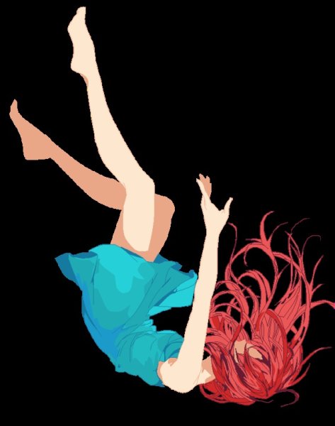 Девушка падает