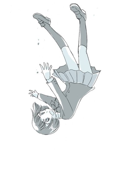 Падающая девушка рисунок