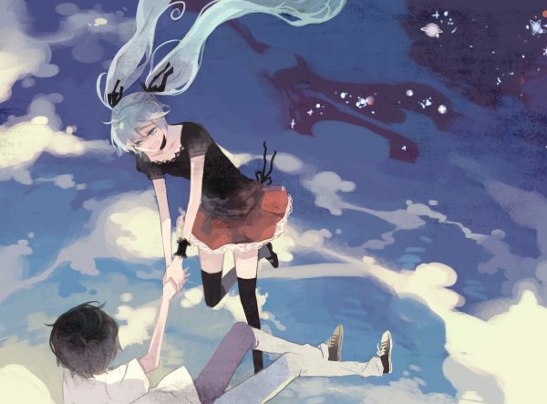 Аниме прыжок с крыши парнем