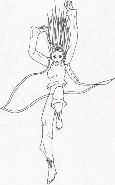 Набросок падающего человека