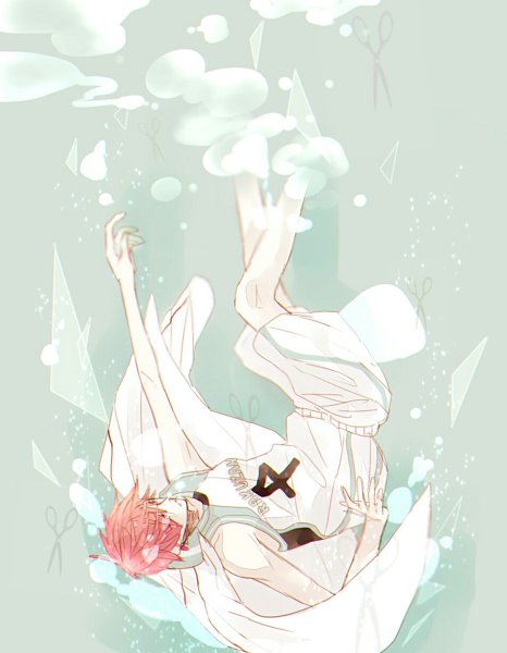 Девушка падает скетч