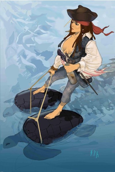 Анимешный Капитан Джек Воробей