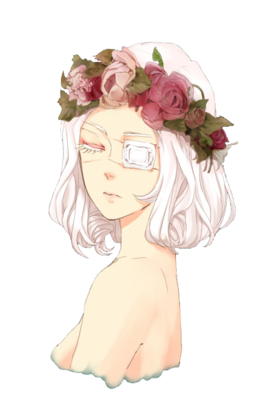 Венок на голове арт