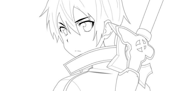 Раскраска Sword Art online Кирито