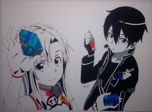 Плакаты аниме нарисованные