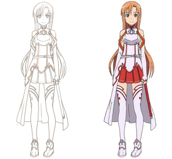 Асуна Юки нарисовать