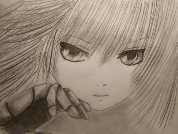 Рисунки карандашом аниме девушек