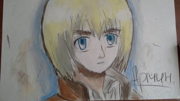 Аниме нарисованные пастелью