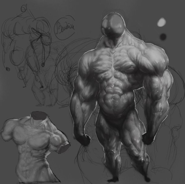 Мускулистый человек арт