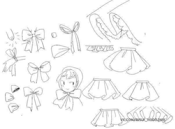 Жабо референс для рисования