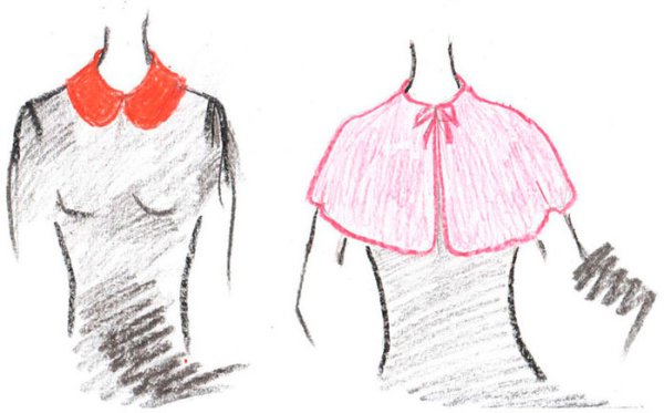 Воротник нарисовать карандашом