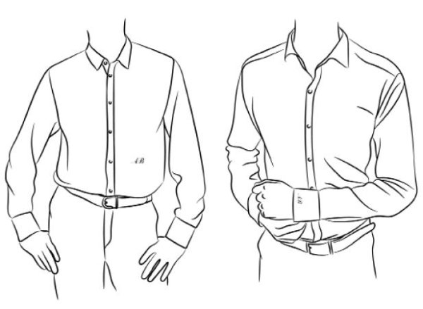 Воротник рубашки референс