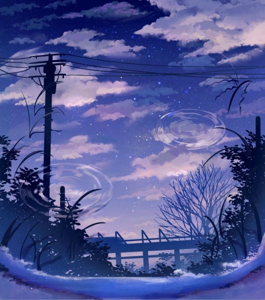 Макото Синкай зима