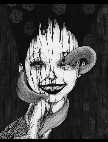 Срисовки страшные легкие