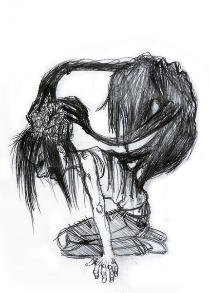 Арты карандашом страшные