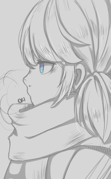 Маринетт для срисовки карандашом