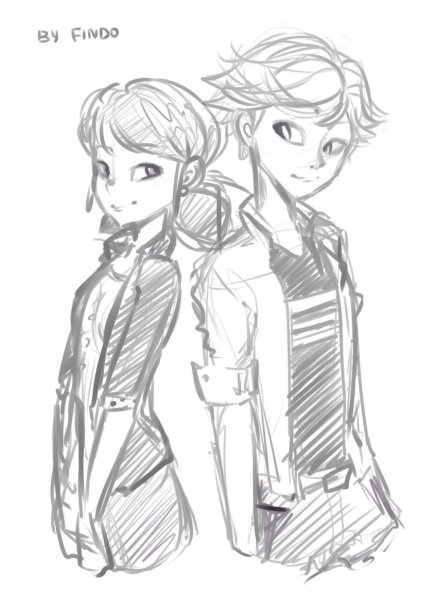 Эдриан и Маринет раскраска