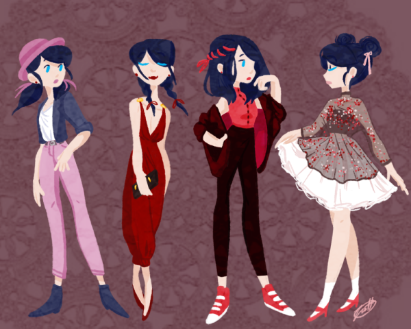 Маринетт Дюпен Чен в платье