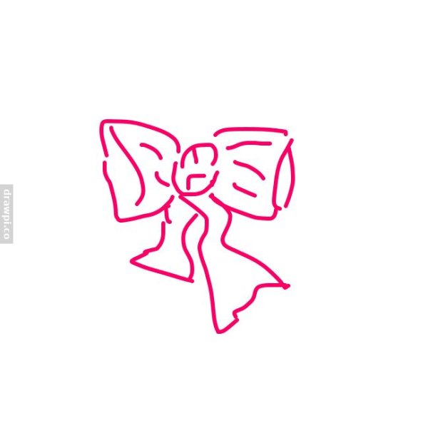 Рисунок бантик аниме