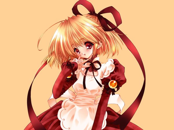 Аниме девушка с бантиком