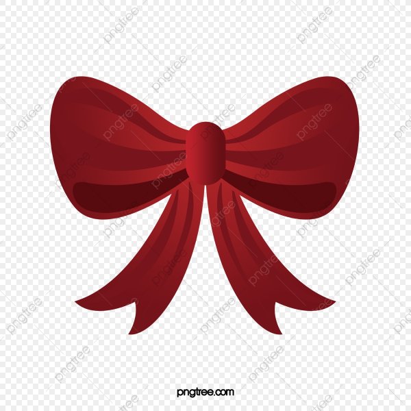 Значок красный бант