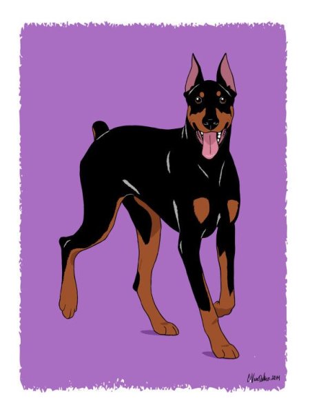 Аниме собаки Доберман
