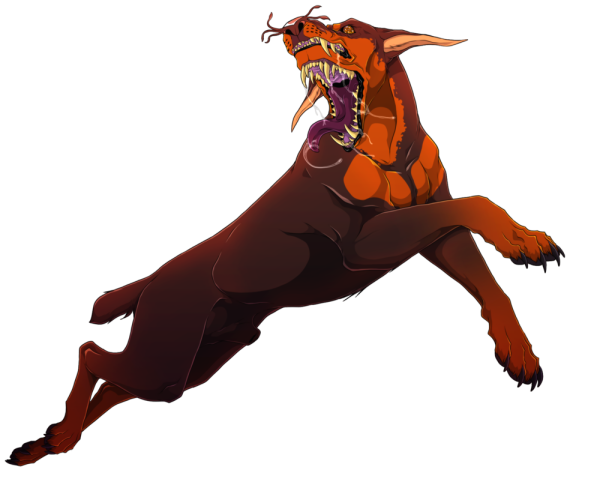 Доберман арт милый