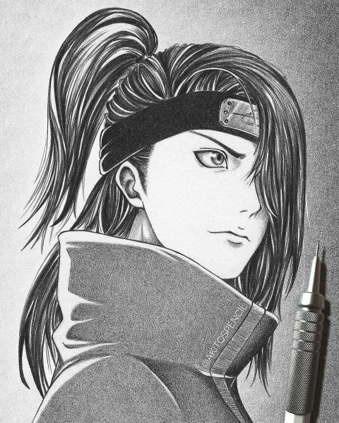 Скетчи аниме Наруто Дейдара