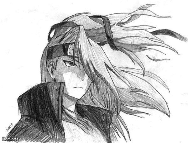 Дейдара карандашом