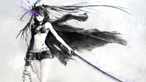 Девушка с катаной арт