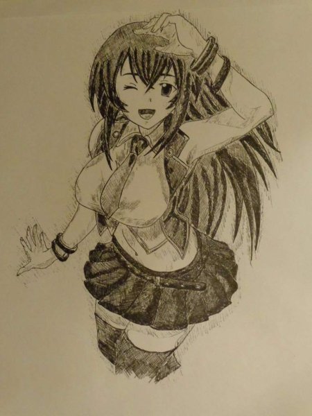 Эстетика аниме карандашом