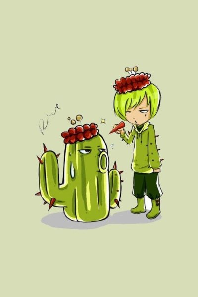 Кактус арт растения против зомби