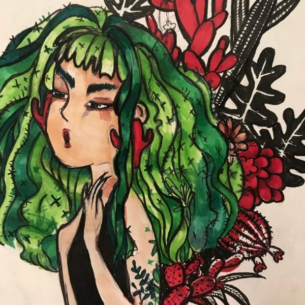 Cactus Art девушка