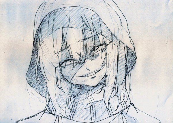 Набросок лица аниме