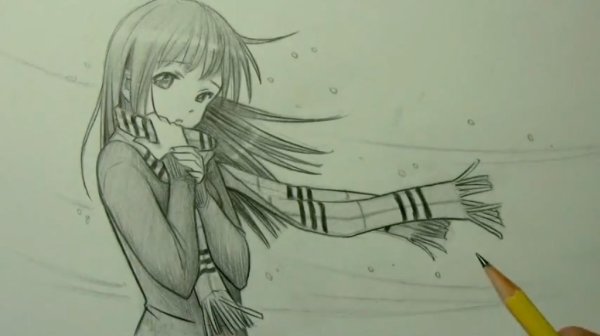 Аниме шарф для срисовки