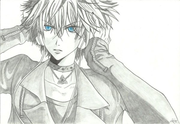 Аниме мальчики карандашом