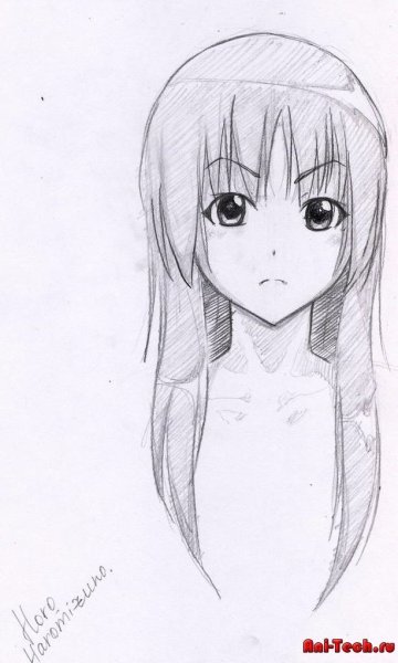 Легкое аниме карандашом