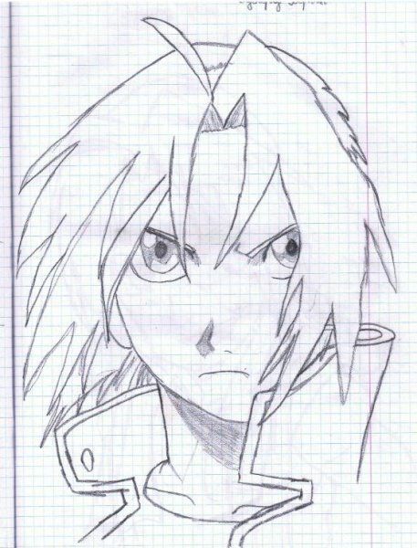 Аниме зарисовки в тетради