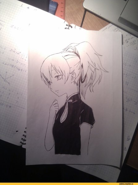 Анимешные рисунки ручкой