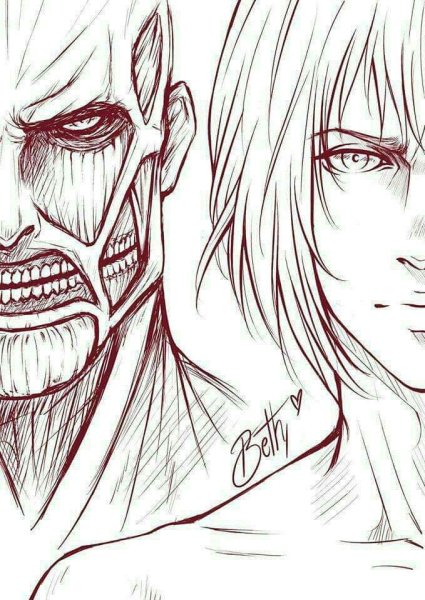 Атака титанов скетчи Титан