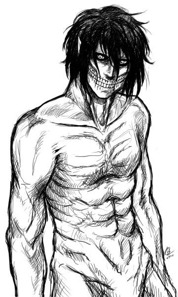 Эрен Титан в полный рост